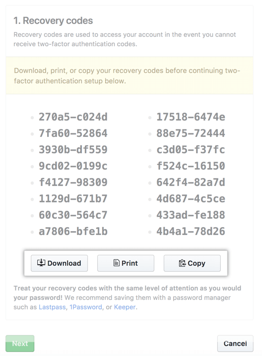 rsa iphone recovery code