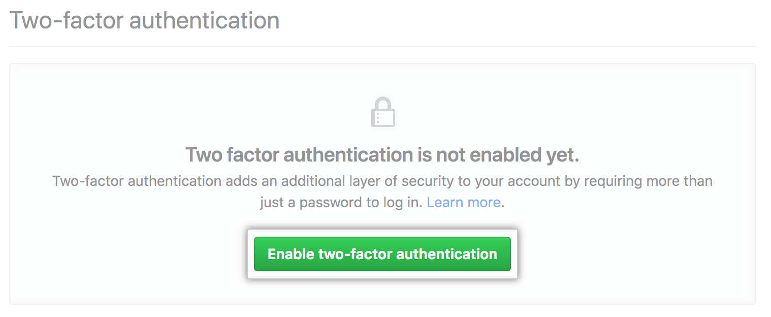 Enable Two-Factor Authentication