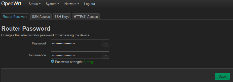 password-openwrt